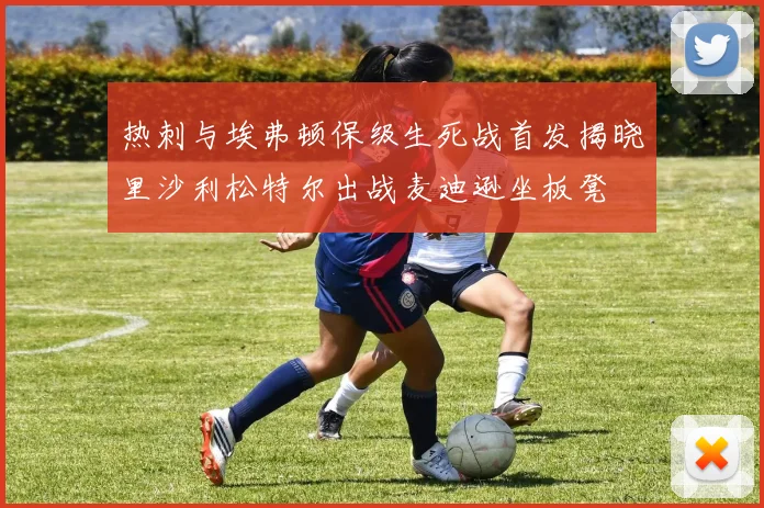热刺与埃弗顿保级生死战首发揭晓里沙利松特尔出战麦迪逊坐板凳